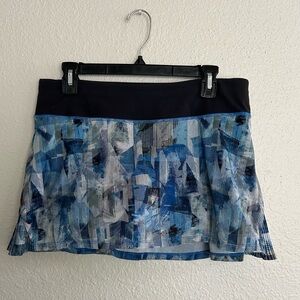 Lululemon Play Off The Pleats Skirt Sun Dazed Multi Blue 8